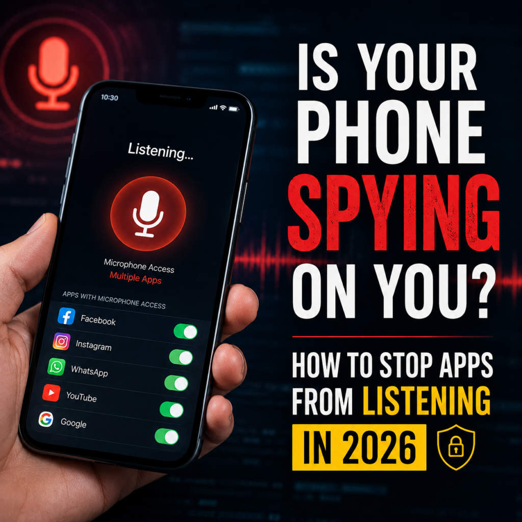 "Is Your Phone Spying? Stop App Listening Now" ChatGPTspying 1024x1024